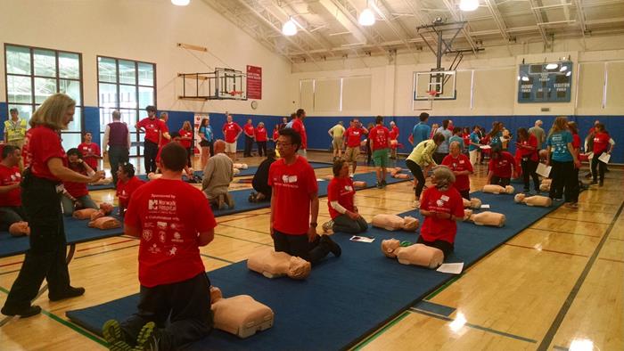 The training continues.  Spreading the word about CPR.